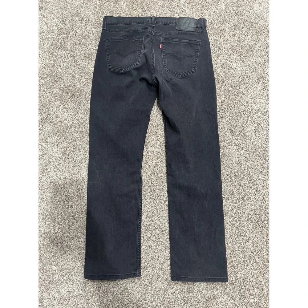 Levis 559 Relaxed Straight Jeans Mens 33x32 Black Denim WaterLess 00559-0471